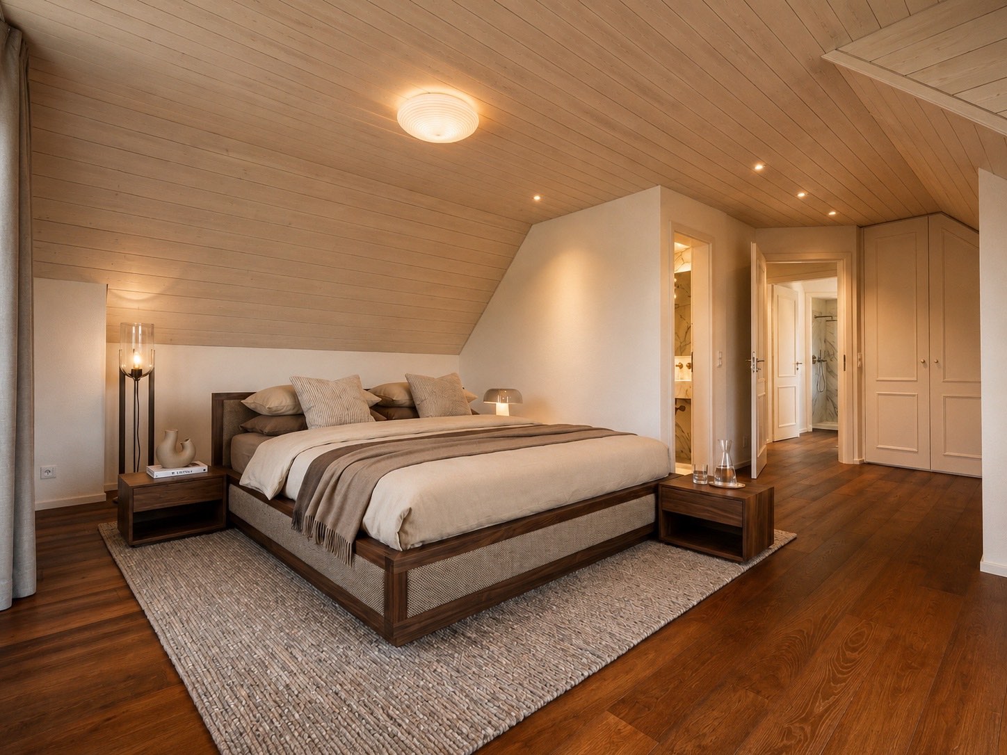 Chambre principale sous charpente
