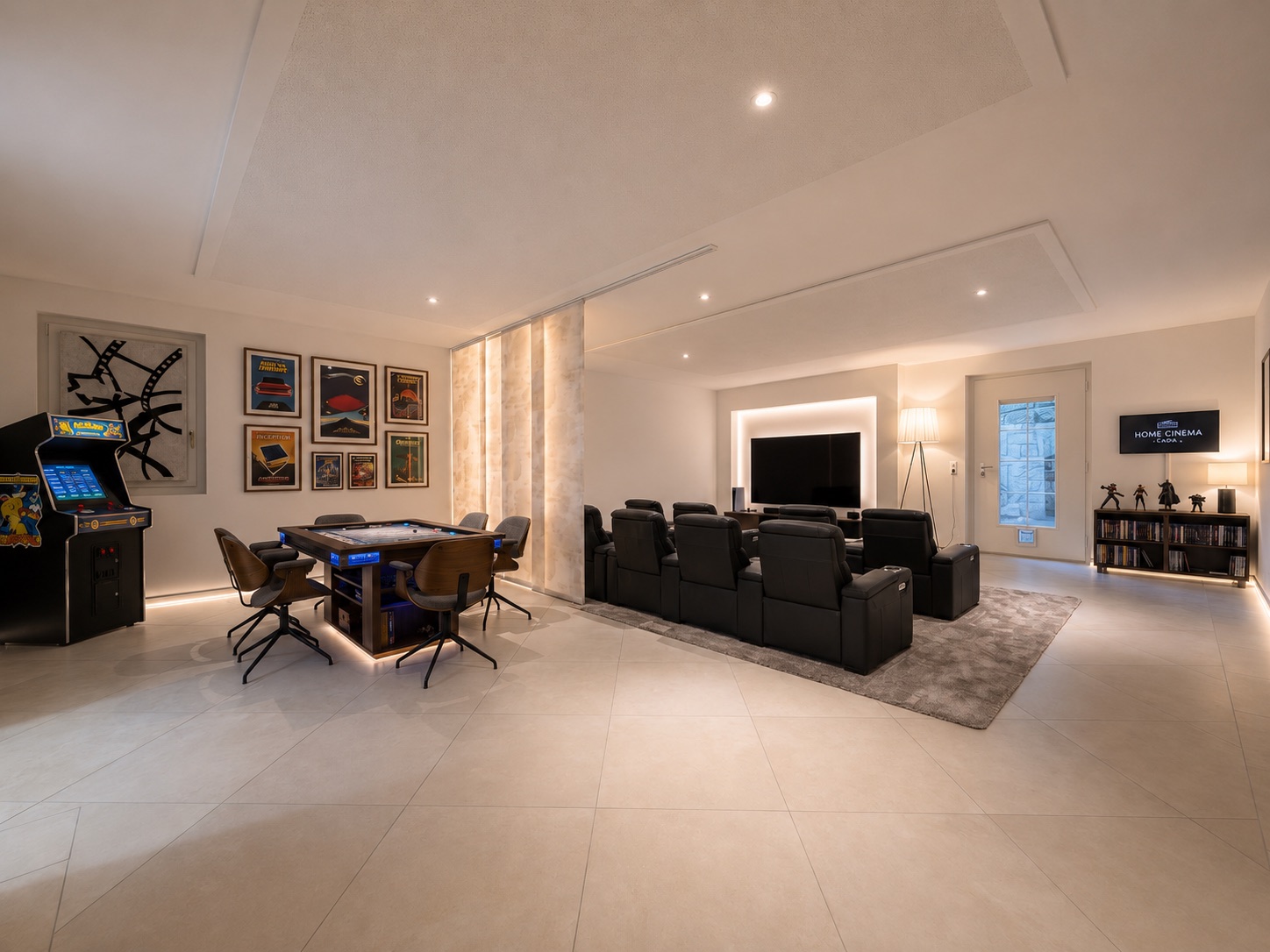 Home cinéma et espace jeux