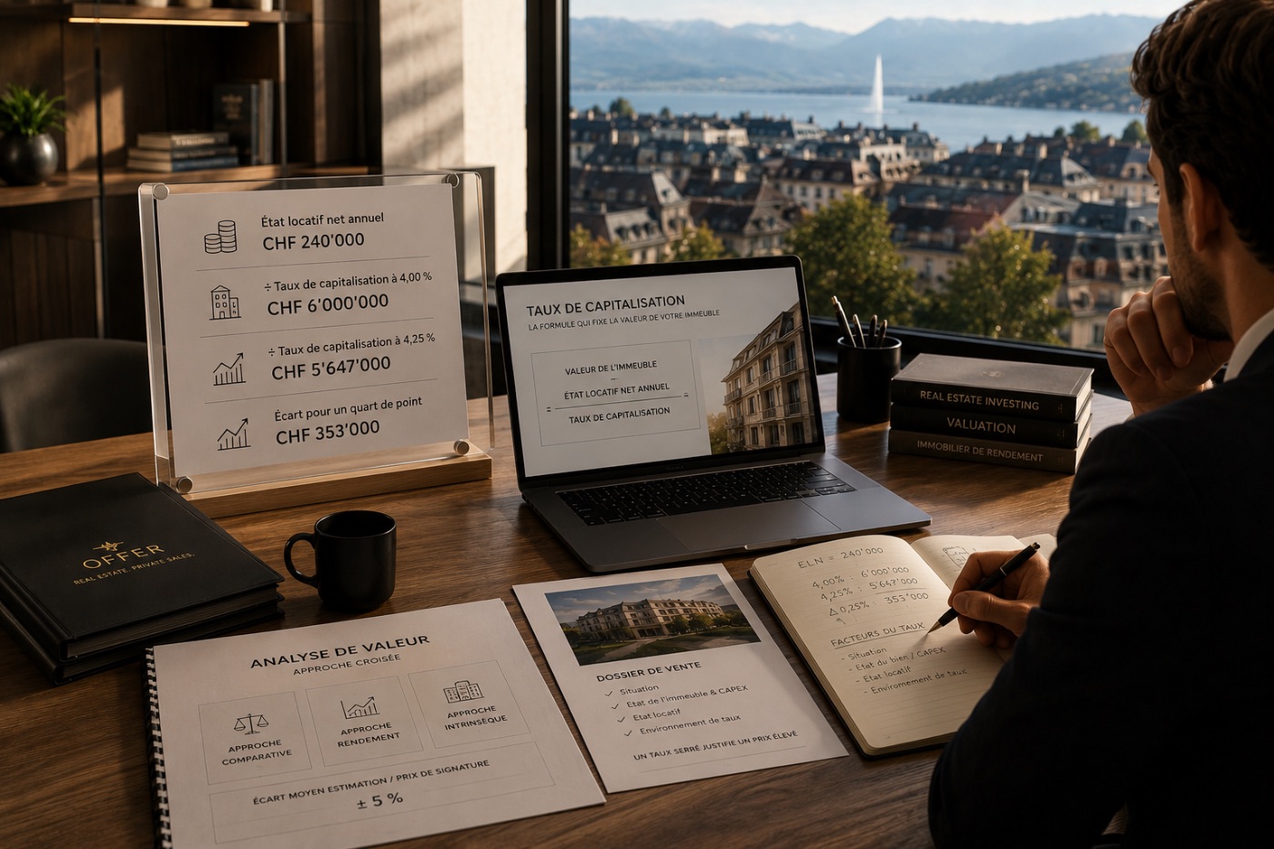Analyse de valorisation d'un immeuble : taux de capitalisation et approche croisée