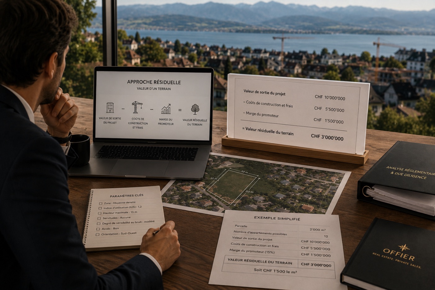 Analyse résiduelle de la valeur d'un terrain constructible